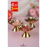 6 Adet Gold Istiridye Ayaklı Sunum ve Lokumluk, Kahve Yanı Takımı - Seçenek 1