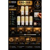 (6 Adet) Heka 5W Günışığı (3000K) G9 Duylu Dim Edilebilir Led Kapsül Ampul