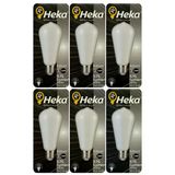 (6 Adet) Heka 6W (46W) 3000K (Sarı Işık) E27 Duylu Soft Led St64 Filament Ampul