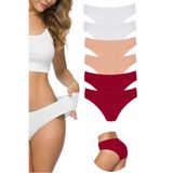 6 Adet Kadın Dikişsiz Lazer Kesim Esnek İz yapmayan Külot S10 XL-XXL
