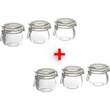 6 Adet Kapaklı Cam Kavanoz 130 ml Ikea 6'lı Set Reçellik Hava Geçirmez Kapak