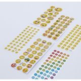 6 Adet Karışık Kabartmalı Yapışkan Sticker, Şekilli Gülen Yüzler