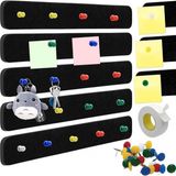 6 Adet Keçe Mantar Pano Seti - 50'li Raptiye - Çift Taraflı Bant - Fotoğraf Çerçevesi Albümü Not Kağıdı Tutucu Takı Askısı Organizer Düzenleyici - 5X30 cm