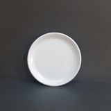 6 Adet Kırılmaz Melamin Düz Tatlı & Yemek Servis Tabağı 17 cm - Beyaz