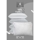 6 Adet Klimax Beyaz Serisi Kılıflı Fermuarlı Klimali Antialerjik Silikon Nano Elyaf Yastık 50X70cm