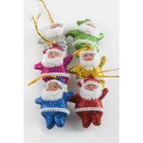 6 Adet Küçük Noel Baba Yılbaşı Ağaç Süsü