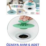 6 Adet Lavabo ve Küvet Tıkacı Süzgeci Mutfak Banyo Gider Tıpası Kapağı Tıkaç Süzgeç - Seçenek 1 - Altın
