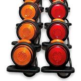 6 Adet Neon Ledli Takoz Lamba 12-24 Volt Sarı-Kırmızı