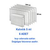 6 Adet Petek Arkası Izolasyon Kalorifer Radyatör Arkası Isı Yalıtım Levhası Radyatör Arkalığı
