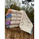 6 Adet Ponpon Detaylı Mutfak Havlusu Bukle - 30 x 50 cm - Çok Renkli