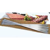 6 Adet Profosyonel Paslanmaz Metal Kıyma Şiş (Adana-Urfa-Antep Kebap Şişi)