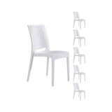 6 Adet Rattan Beyaz Sandalye - Bahçe&balkon&teras Sandalye Beyaz