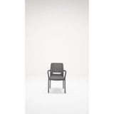 6 Adet Rattan Lüx Antrasit Sandalye / Balkon-Bahçe-Teras Antrasit