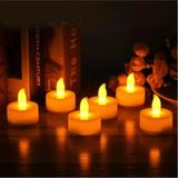 6 Adet Sarı Işıklı Led Mum El Mumu Tealight Piller Dahil Kullanıma Hazır Sarı Günışığı