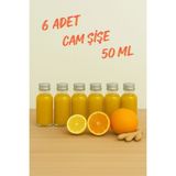 6 Adet Şeffaf Cam Shot Şişesi Sızdırmaz Gümüş Metal Kapaklı Hediyelik Koku Süs Çok Amaçlı Şişe 50ML