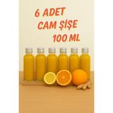 6 Adet Şeffaf Cam Shot Şişesi Sızdırmaz Gümüş Metal Kapaklı Kolonya Koku Süs Çok Amaçlı Şişe 100ML