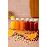 6 Adet Şeffaf Cam Şişesi Sızdırmaz Beyaz Plastik Kapaklı Kolonya Koku Süs Çok Amaçlı Şişe 30ml