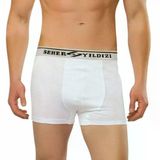 6 Adet Seher 060 Likralı Erkek Boxer Külot Beyaz 2Xl