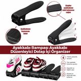6 ADET SİYAH PLASTİK AYAKKABI RAMPASI 12X25CM (4604)