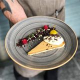 6 Adet Space Gourmet Düz Tabak 25 cm - Gri