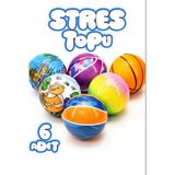 6 Adet Stres Topu Sünger El Bilek Güçlendirici Yumuşacık Eğitici Stres Giderici Oyuncak Top 6 Cm