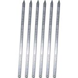 6 Adet Tavuk Kanat Kebap Şişi 60X7CM Barbekü Mangal Şiş Set Metal Üzeri Paslanmaz Galveniz Kaplı - 001 - Beyaz - 0,5 ml