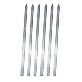 6 adet Tavuk Kanat Kebap Şişi 60x7cm Barbekü Mangal Şiş Set Metal üzeri Paslanmaz Galveniz Kaplı