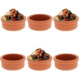 6 Adet Toprak Güveç Kasesi, Fırın Sütlaç Kabı 6'li Set (6X250ML) - Çok Renkli