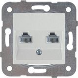 6 Adet Viko Novella Gumus Data+Numeriş Telefon Prizi Mek.cat5 ve Cat3