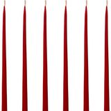 (6 Adet x 35CM) Konik Mum Şamdan Mumu Kırmızı Doğal Petek Bal Mumu Mum Dekoratif Beeswax Candle Red