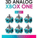 6 Adet Xbox Series S x One 3D Analog Joystick Motor Kol Tamir Yedek Parça - Yeşil