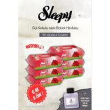 6 Al 5 Öde Sleepy 90'Lı Gül Kokulu Bebek Islak Havlu, Rosie Pudra Oda Kokusu