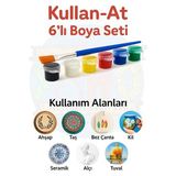 6 Ana Renk 10ML Akrilik Boya - 1 Adet - Taş Boyama Seti Boyası