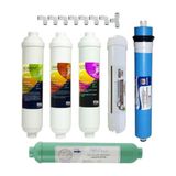 6 Aşamalı Su Arıtma Cihazı Filtre Seti Inline Filtre+ Ro Membran + Post Karbon Kapalı Kasa Uyumlu Tam Set - 6Lı