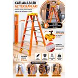6 Basamaklı Çift Çıkışlı Fiberglass İzole Merdiven