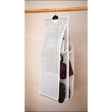 6 Bölmeli Askılı Dolap Içi Çanta Düzenleyici Organizer 30X80 Gri Damla Desen - 1'li