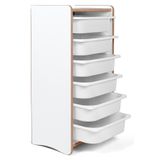 6 Çekmeceli Çocuk Oyuncak ve Aktivite Dolabı,Beyaz-Beyaz 18mm MDF