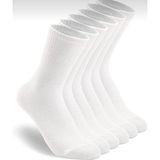 6 Çift Pamuklu Tenis Çorap Soket Boy - 001-Beyaz - 36 - 40
