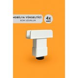 6 cm Yükseltici Mobilya Ayağı - U Meşe Ayak (4 Adet) - Beyaz