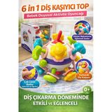 6 IN 1 diş kaşıyıcı bebek topu- Çıngıraklı oyuncak