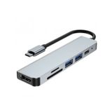 6 İn 1 Type C To Hdmı / 2 Usb 3.0, Usb-c Pd, Sd Tf Çevirici Kablo