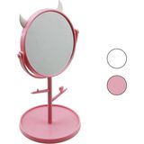 6 Inç - 15CM Yuvarlak - Boynuzlutakı Askılıklı Makyaj Aynası Renkli Plastik Takılık SEPETLİ=15CM (4887)