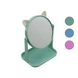 6 İnç - 15Cm Yuvarlak Kulakli Makyaj Aynasi Renkli Plastik Takilik Sepetli=12X15.5cm (5047)