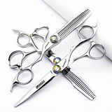 6 inç Salon Berber Profesyonel Saç Makası 440C (3 parçalı Set) | Tüm saç tipleri için uygundur, hem salon hem de ev kullanımı için saç kesme makineleri, ayarlanabilir gergi vidaları