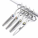 6 inç Salon Berber Profesyonel Saç Makası 440C (4 parçalı Set) | Tüm saç tipleri için uygundur, hem salon hem de ev kullanımı için saç kesme makineleri, ayarlanabilir gergi vidaları