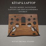 6 Kademeli Katlanabilir Kitap Okuma Standı – Laptop ve Tablet Için Hava Çıkışlı - Kahverengi