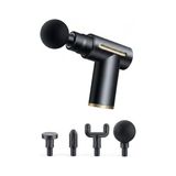 6 Kademeli - Şarjlı Mini Masaj Tabancası - Masaj Aleti - Fascial Gun - Darbeli Titreşimli Egzersiz Aleti - Rahatlatıcı Terapi - 000-Siyah
