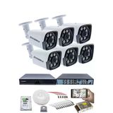 6 Kameralı Güvenlik Kamerası Seti - 5Mp Sony Seculensli 1080P Full Hd Ahd, 8 Ultra Warm Led ,Gece Renkli, Colorvu Teknolojisi, Metal Aluminyum Kasa
