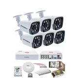 6 Kameralı Güvenlik Kamerası Seti - 5Mp Sony Seculensli 1080P Full Hd Ahd, 8 Ultra Warm Led ,Gece Renkli, Colorvu Teknolojisi, Metal Kasa, V1