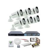 6 Kameralı Set 5Mp Sony Seculensli 1080P, 4 Warm Led, Gece Renkli, Full Hd Ahd Güvenlik Kamerası Seti, Colorvu, Plastik Kasa
